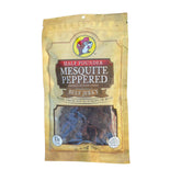 Buc-ee's front packaging resealable bag showing mesquite flavor and portability benefit