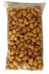 Buc-ee's close-up of crunchy sweet corn puffs highlighting light texture and color