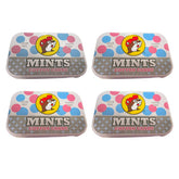 Buc-ee's tin front packaging showing brand and cotton candy flavor for quick grab-and-go freshness