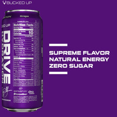 Bucked Up can in hand at gym demonstrating convenient on‑the‑go hydration benefit