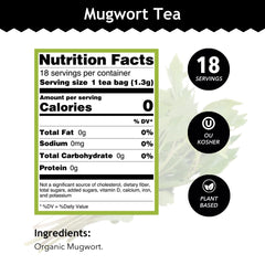 Buddha Teas dry mugwort leaves detail showing texture and purity