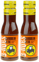Buffalo Wild Wings front packaging showing Caribbean Jerk two-pack, vibrant labeling for easy selection