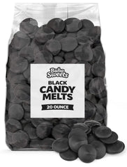 Buha Sweets front packaging showing black candy melts and easy-use benefit