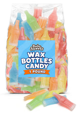 Buha Sweets front packaging showing colorful assorted wax bottles and brand
