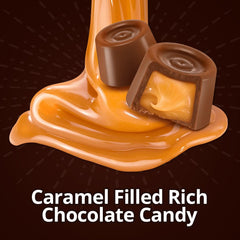 Buha Sweets open piece with caramel center revealing creamy filling