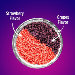Bulk Candy texture and color detail of grape and strawberry pieces benefit: vivid appeal