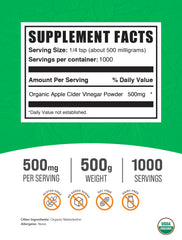 BulkSupplements close-up texture of apple cider vinegar powder, fine grind for easy mixing