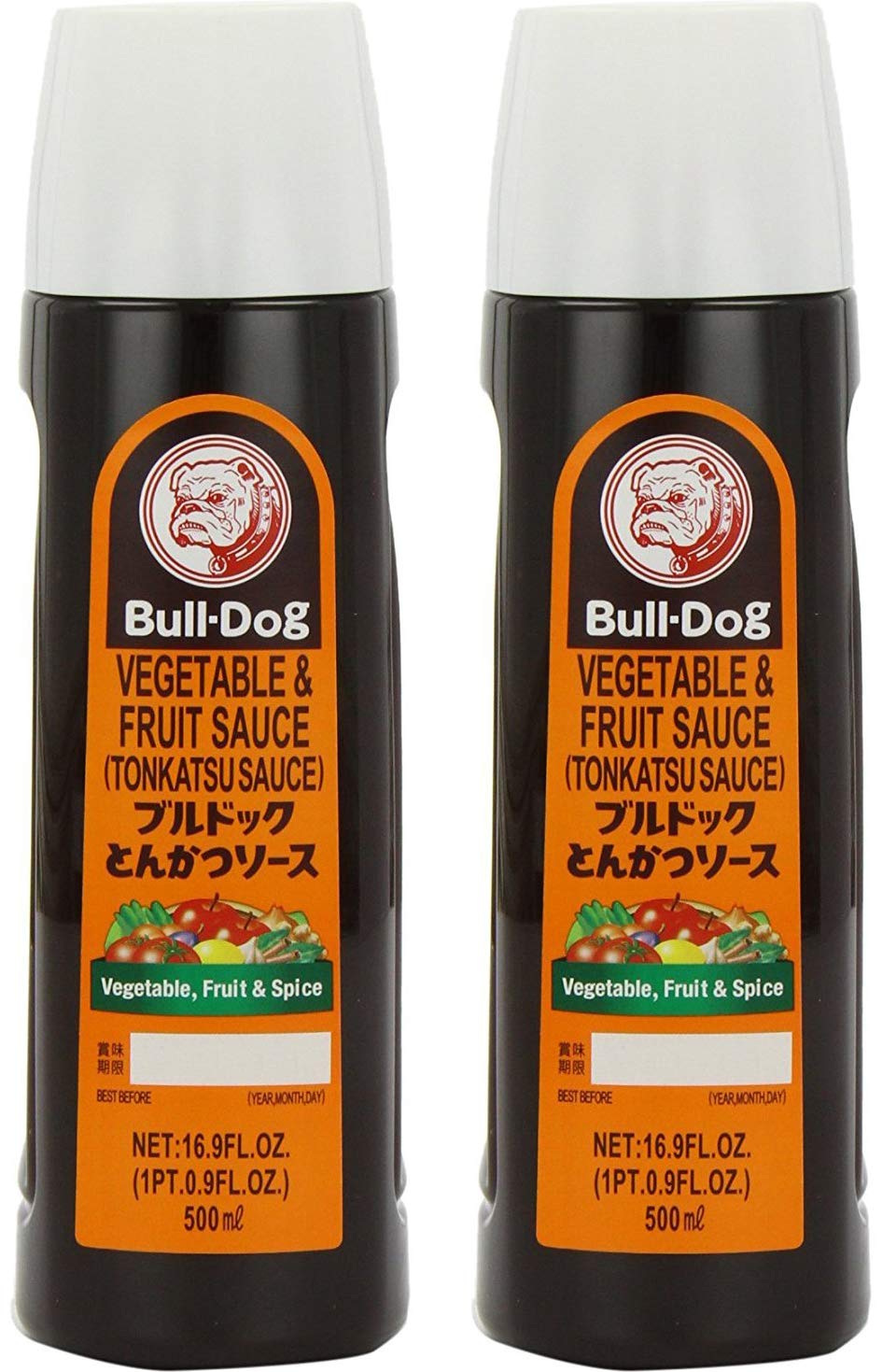 Bull-Dog front label showing bottle and product identity for easy recognition