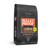 Bulletproof front packaging showing 12 oz bag and branding, highlights freshness benefit
