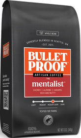 Bulletproof The Mentalist front packaging showcasing clean coffee promise and bold branding