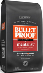 Bulletproof The Mentalist front packaging showcasing clean coffee promise and bold branding
