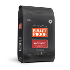 Bulletproof front packaging of The Mentalist showing bulk 5 lb bag and brand benefit