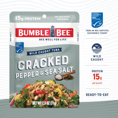Bumble Bee back nutrition label with protein facts and ingredients for informed choices