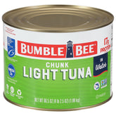 Bumble Bee front packaging showing 66.5 oz bulk can and brand, highlighting value