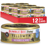 Bumble Bee front packaging showing balsamic herb tuna and benefits