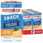 Bumble Bee front packaging showing Cheesy Melt Tuna Salad Kit convenience