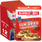 Bumble Bee front packaging showing pouch and flavor, clear portable protein