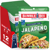 Bumble Bee front packaging showing spicy jalapeño tuna convenience