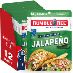 Bumble Bee front packaging showing spicy jalapeño tuna convenience