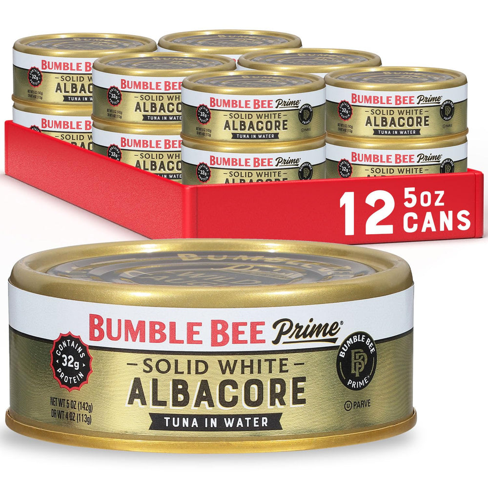 Bumble Bee Prime front can shot highlighting label and premium look for pantry appeal