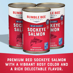 Bumble Bee sockeye served in a salad bowl demonstrating quick meal use
