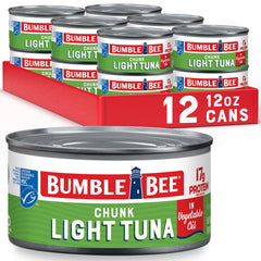 Bumble Bee front packaging showing 12-ounce can and label benefit convenience