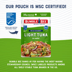 Bumble Bee tuna topped on fresh salad demonstrating easy nutritious meal