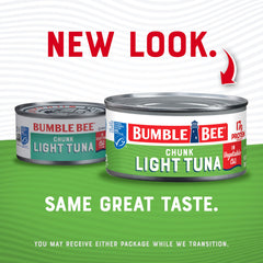 Bumble Bee tuna tossed into salad demonstrating quick meal convenience