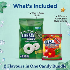 BUNDLENEST individually wrapped wintergreen mint in hand for hygienic sharing