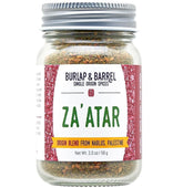 Burlap & Barrel jar front packaging showing authentic za'atar and freshness benefit