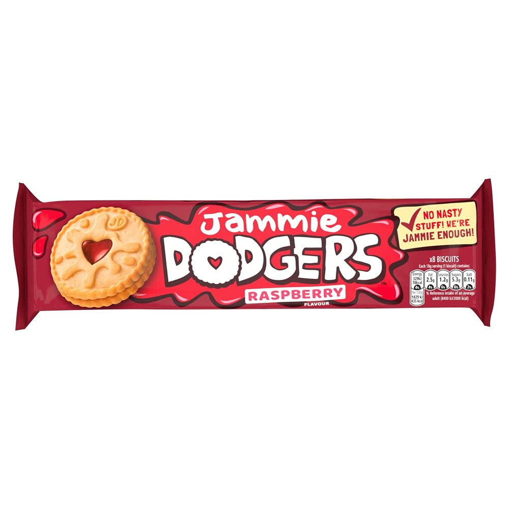 Burton’s Jammie Dodgers front pack showing biscuits and jam, perfect for sharing
