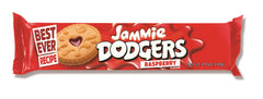 Burton's Jammie Dodgers front packaging showing biscuits and convenience