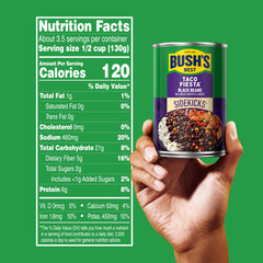 Bush's Best close-up of black beans and chipotle-style sauce for bold flavor