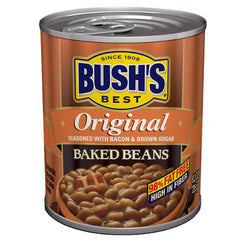 Bush's Best Country Style can close-up label showing smoky flavor cues and easy-open lid