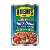 Bush's Best front of can showing brand and reduced sodium label, convenient pantry staple