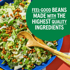 Bush's Best drained garbanzo beans in bowl ready to add to recipes