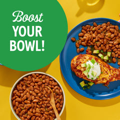 Bush's Best spoonful of beans served hot to show creamy texture and ready-to-eat convenience