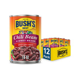 Bush's Best front packaging showing 16 oz can and spicy labeling, clear pantry benefit
