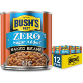 Bush's Best front packaging showing can label and zero sugar benefit