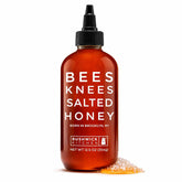 Bushwick Kitchen front packaging showing Bees Knees Salted Honey, convenient benefit: easy identification