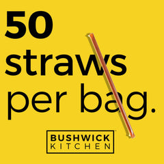 Bushwick Kitchen honey straw being squeezed into a cup of tea for quick sweetness