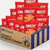 Bussin Boxes Cheez-It front packaging showing bulk box and snack pouches for easy storage
