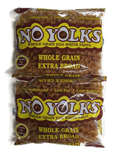 BUTO No Yolks front packaging showing two 12 oz bags and whole-grain benefit