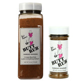 Butt Rub front packaging of both shakers showing value bundle and grilling benefit