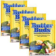 BUTTER BUDS front packaging showing 4-ounce packet and brand benefit