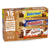 Butterfinger Baby Ruth Kinder Bueno front packaging showing variety and easy gifting