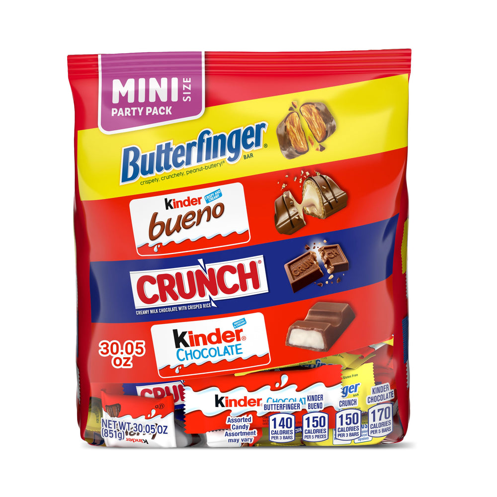 Butterfinger bag front view showing brands and shareable variety