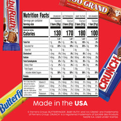 Butterfinger individual bars arranged, Butterfinger assortment for variety