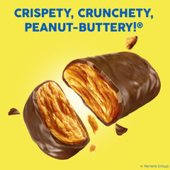Butterfinger close-up of layered peanut-butter center showing crispety crunchety texture