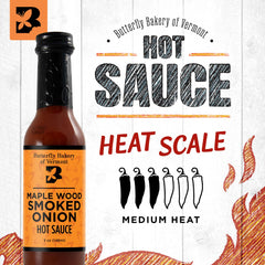 Butterfly Bakery sauce poured over pizza, adds smoky-sweet flavor boost